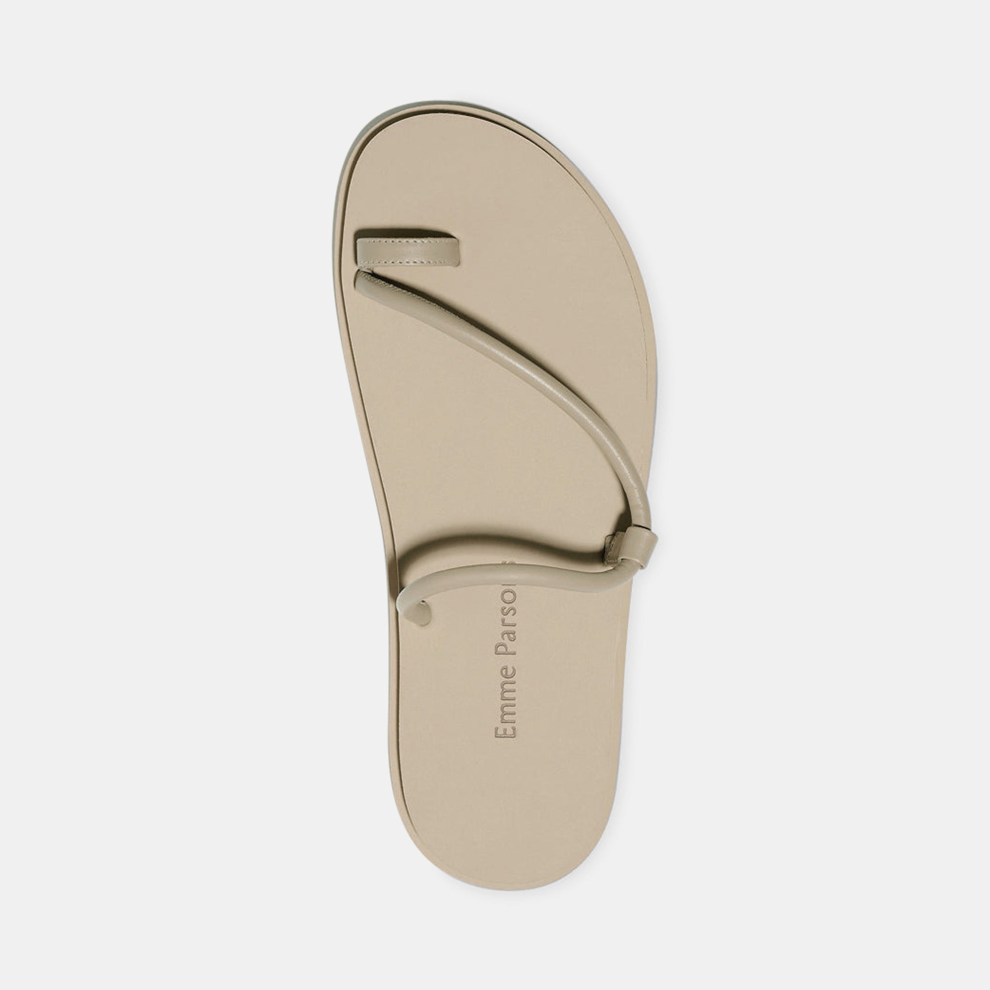 Bari Pool Slide in Beige Nappa and Rubber