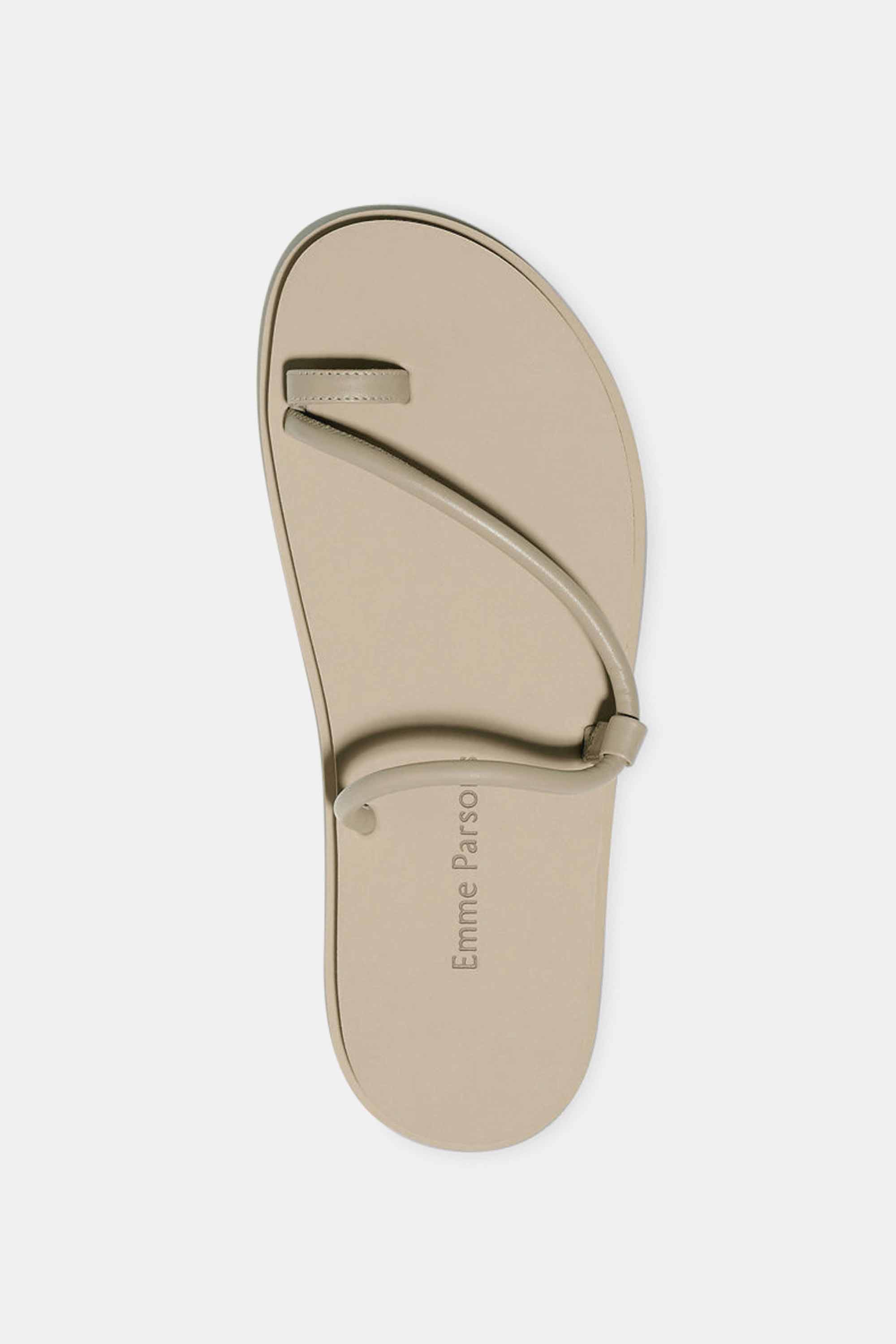 Bari Pool Slide in Beige Nappa and Rubber