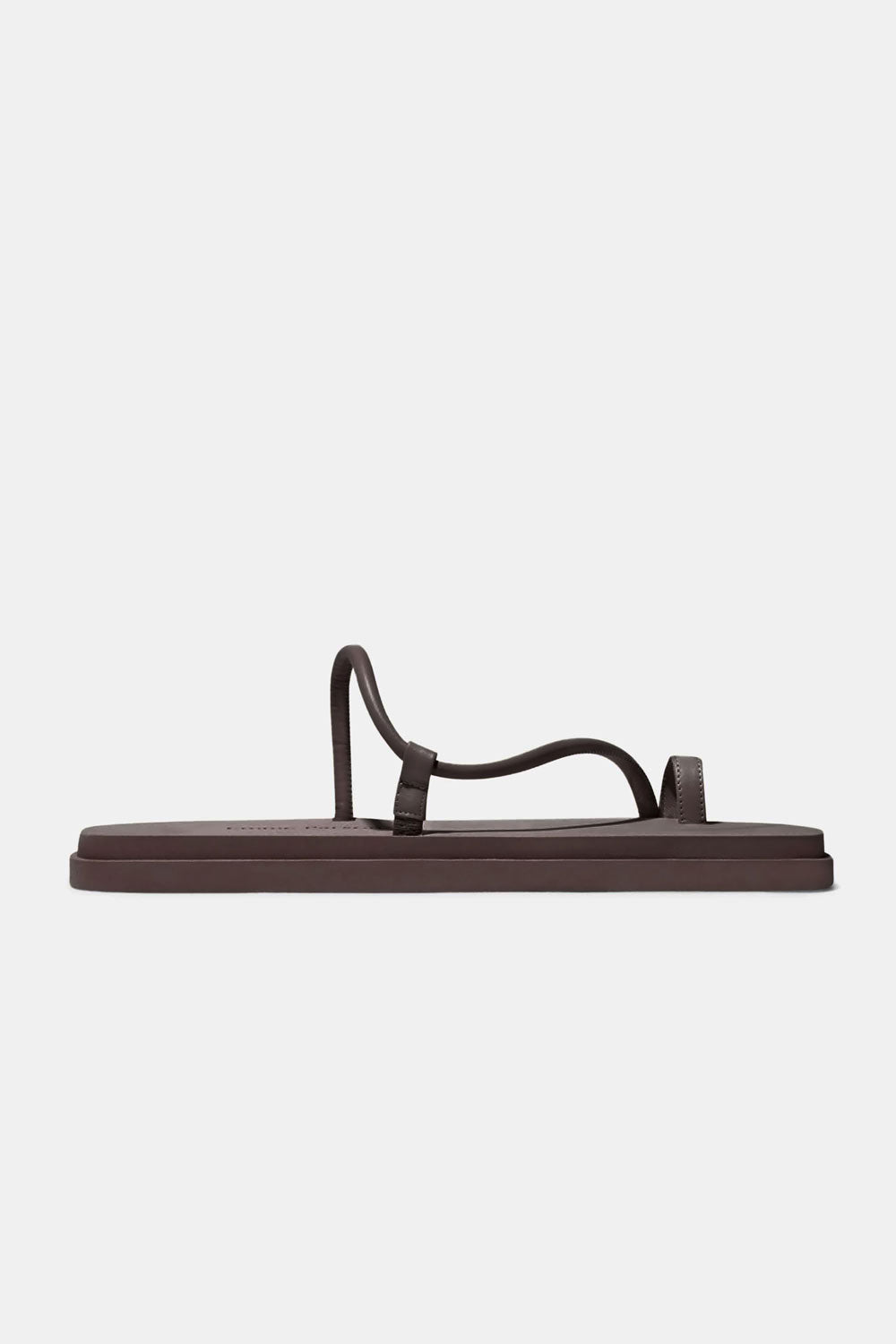 Bari Pool Slide in Espresso Nappa and Rubber