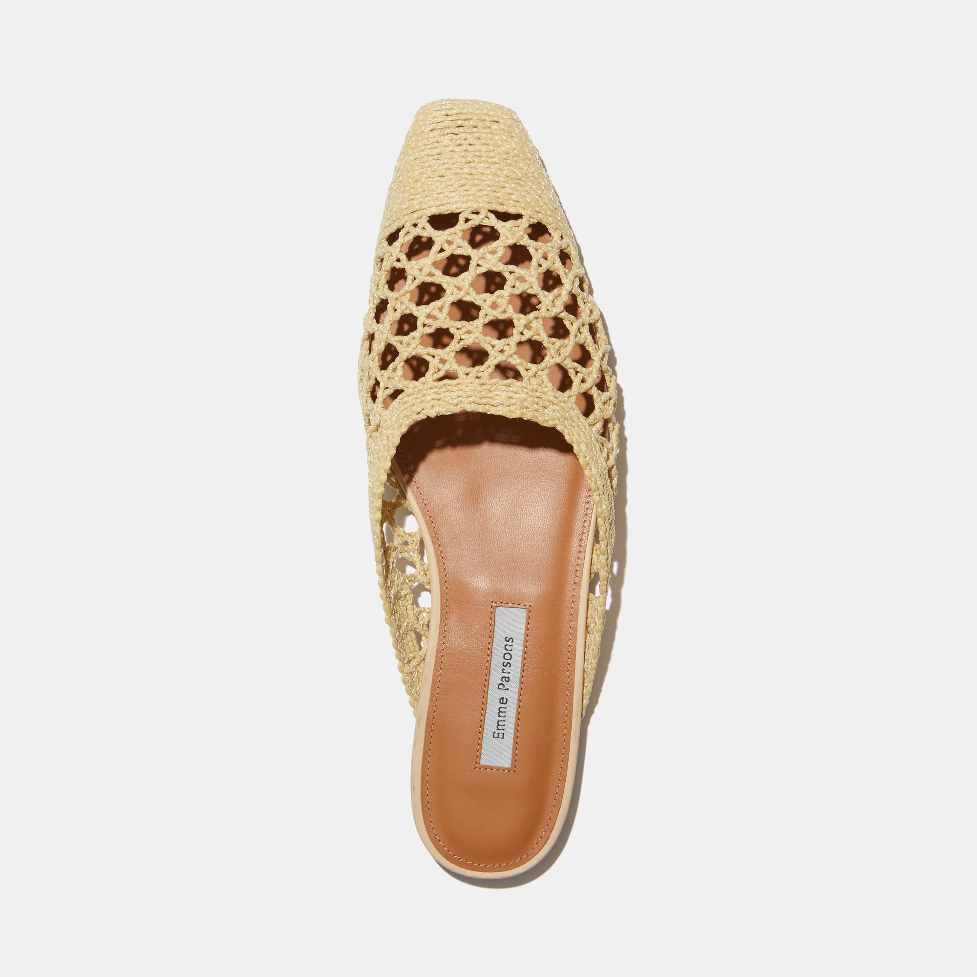 Flat Mule in Natural Raffia