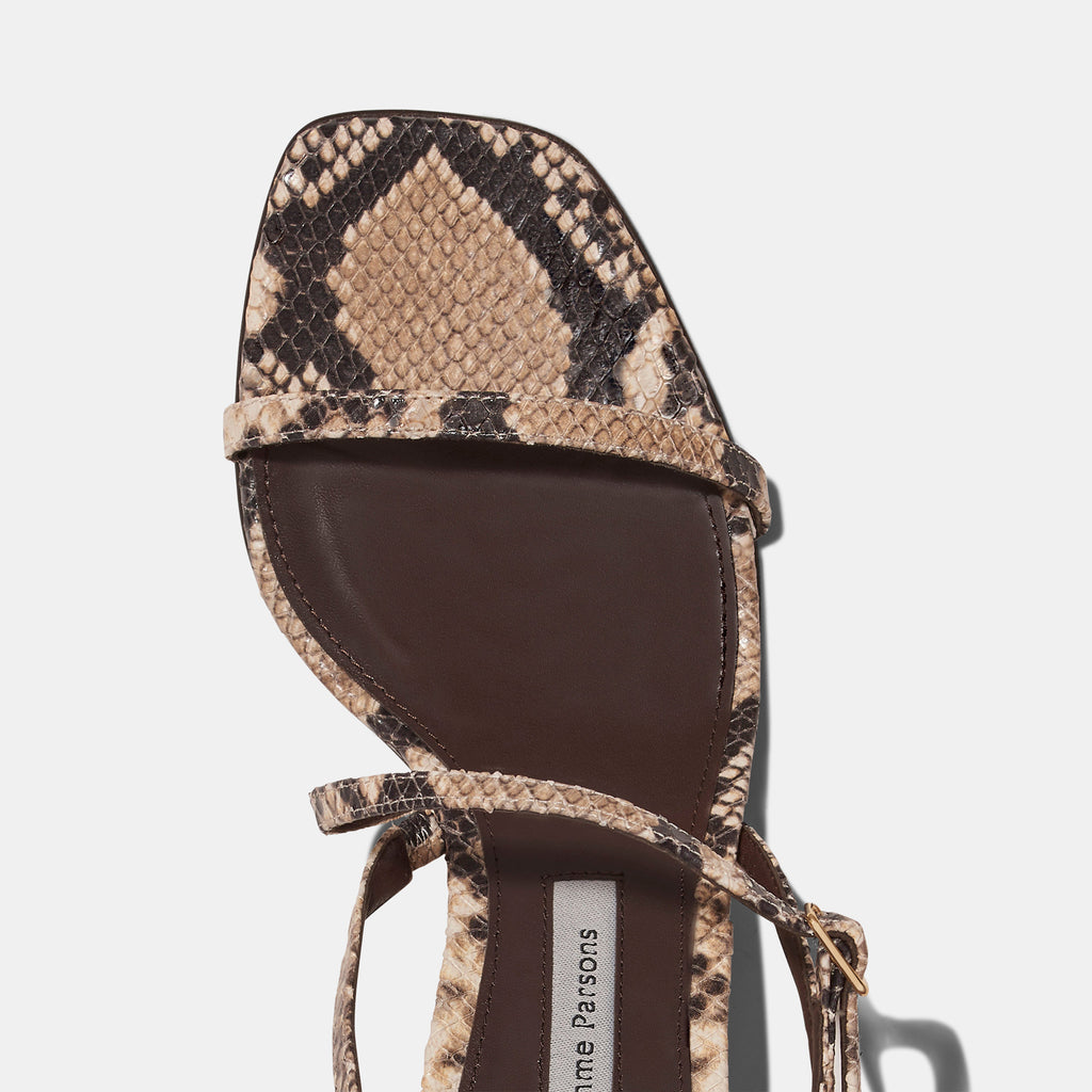 Hugo in Beige Embossed Python