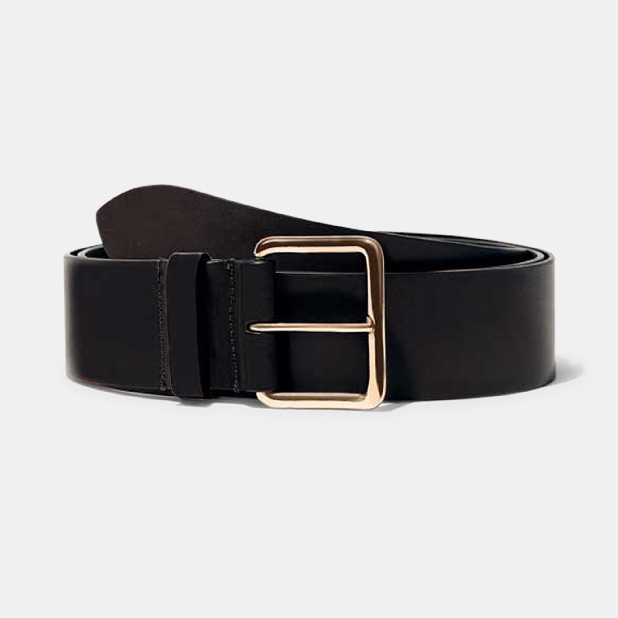 Largo Belt in Black with Gold Buckle Exclusive Emme Parsons