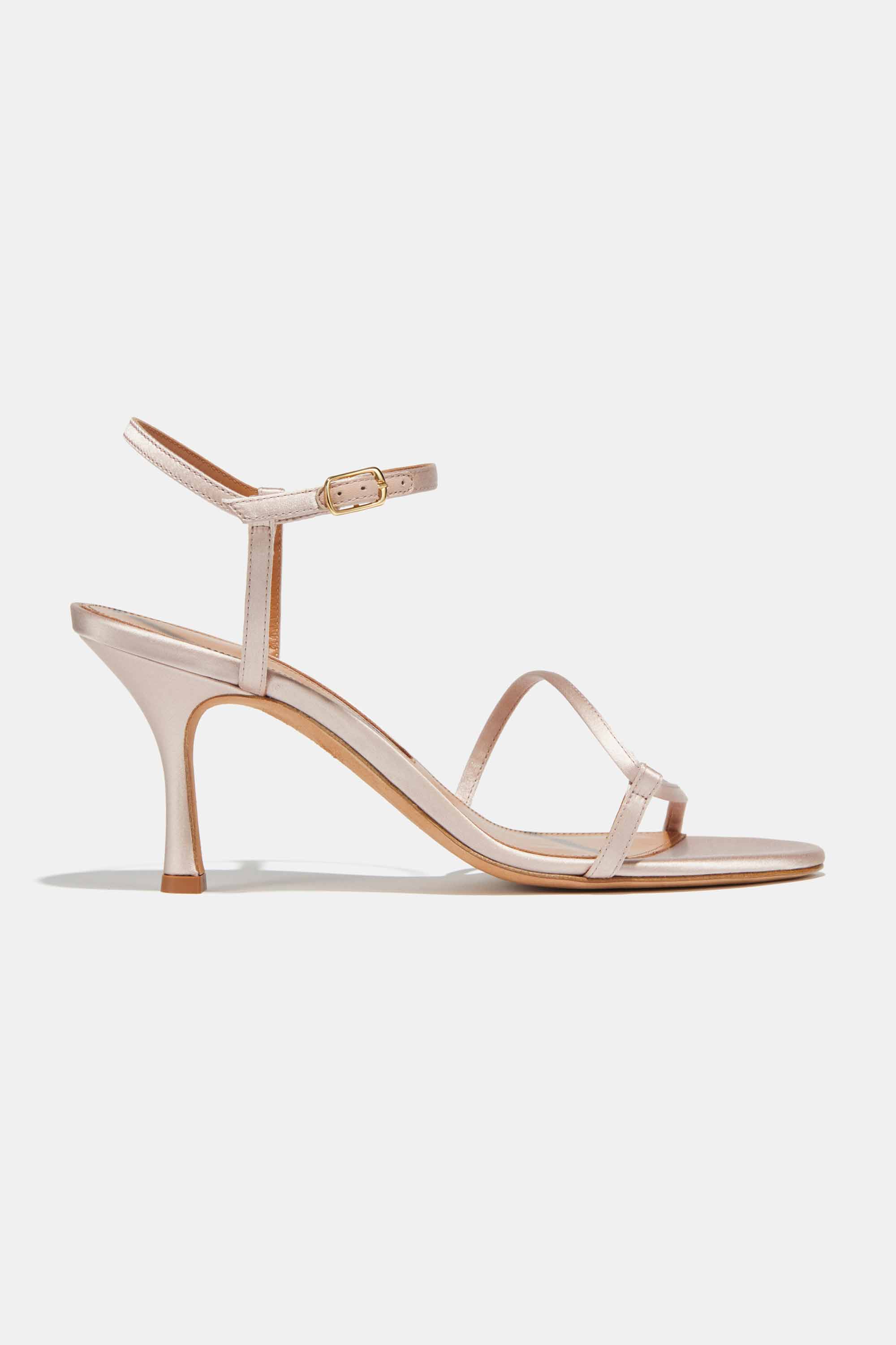 Loop Heel in Pale Pink Satin