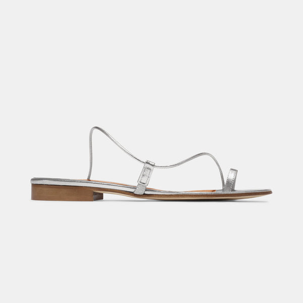 Susan Slide in Silver Nappa